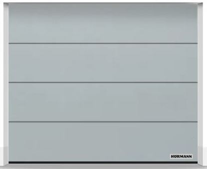 Изображение Ворота секционные LPU 42 2375x2000 мм duragrain L-гофр цвет Diamond grey